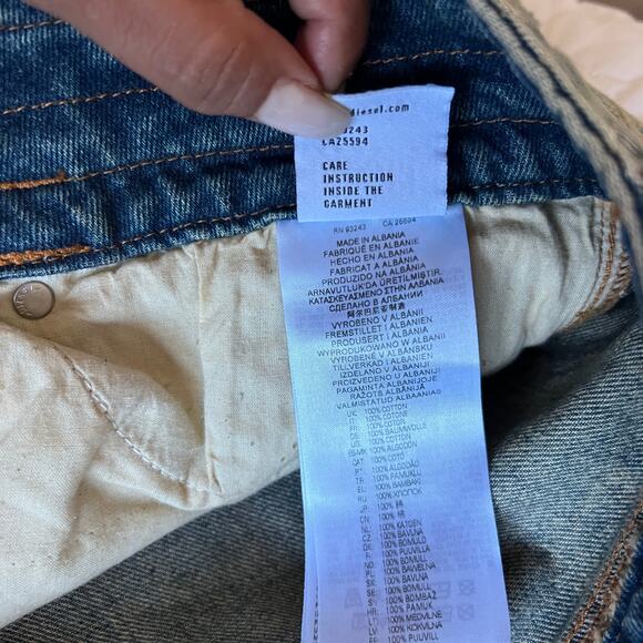 NWT Diesel D-Belty-FSC Denim Trousers – Size 30 Long 32 – MSRP $795 - Picture 12 of 16